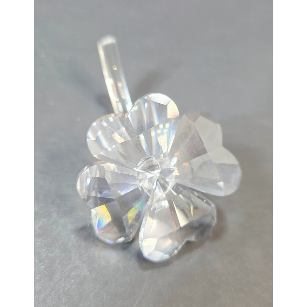 Vtg Swarovski Glass Crystal Four Leaf Clover Retired No Box Good Luck Sparkle